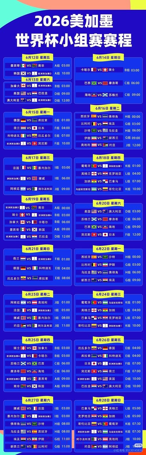 2026世界杯直播最新完整安排怎么查 2026世界杯直播最新完整安排怎么查